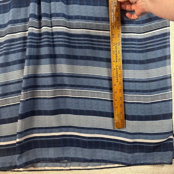 Avenue Womens SZ 26/28 Blue & White Striped Capsule Coastal Everyday Basic Dress - Picture 5 of 13